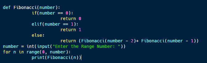 python fibonacci recursive