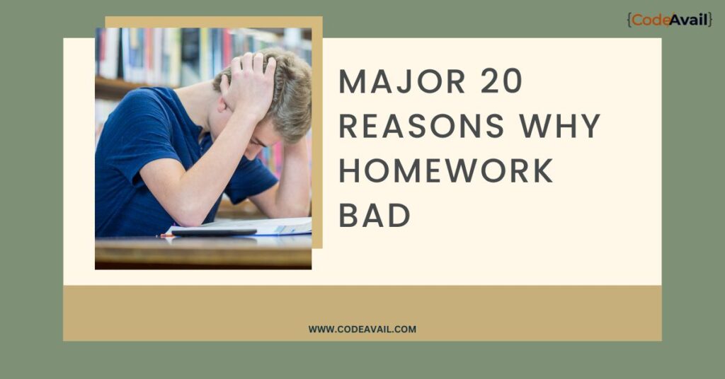 reasons homework is bad
