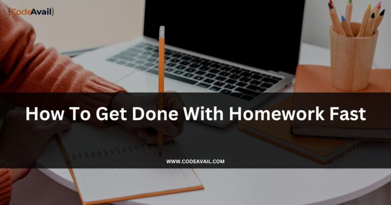 how to get homework done quick