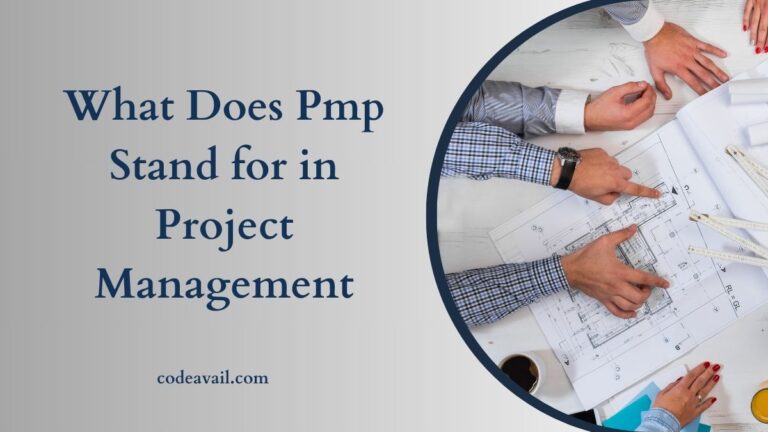 What Does Pmp Stand For In Project Management